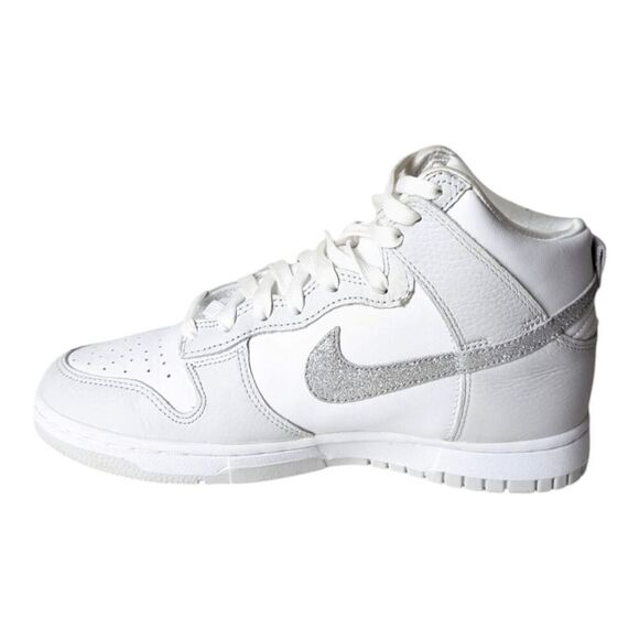 NIKE Dunk High "Silver Glitter Swoosh" Sneakers Size 7 - Picture 6 of 9